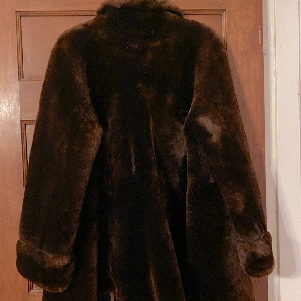 Dark brown vintage fur coat